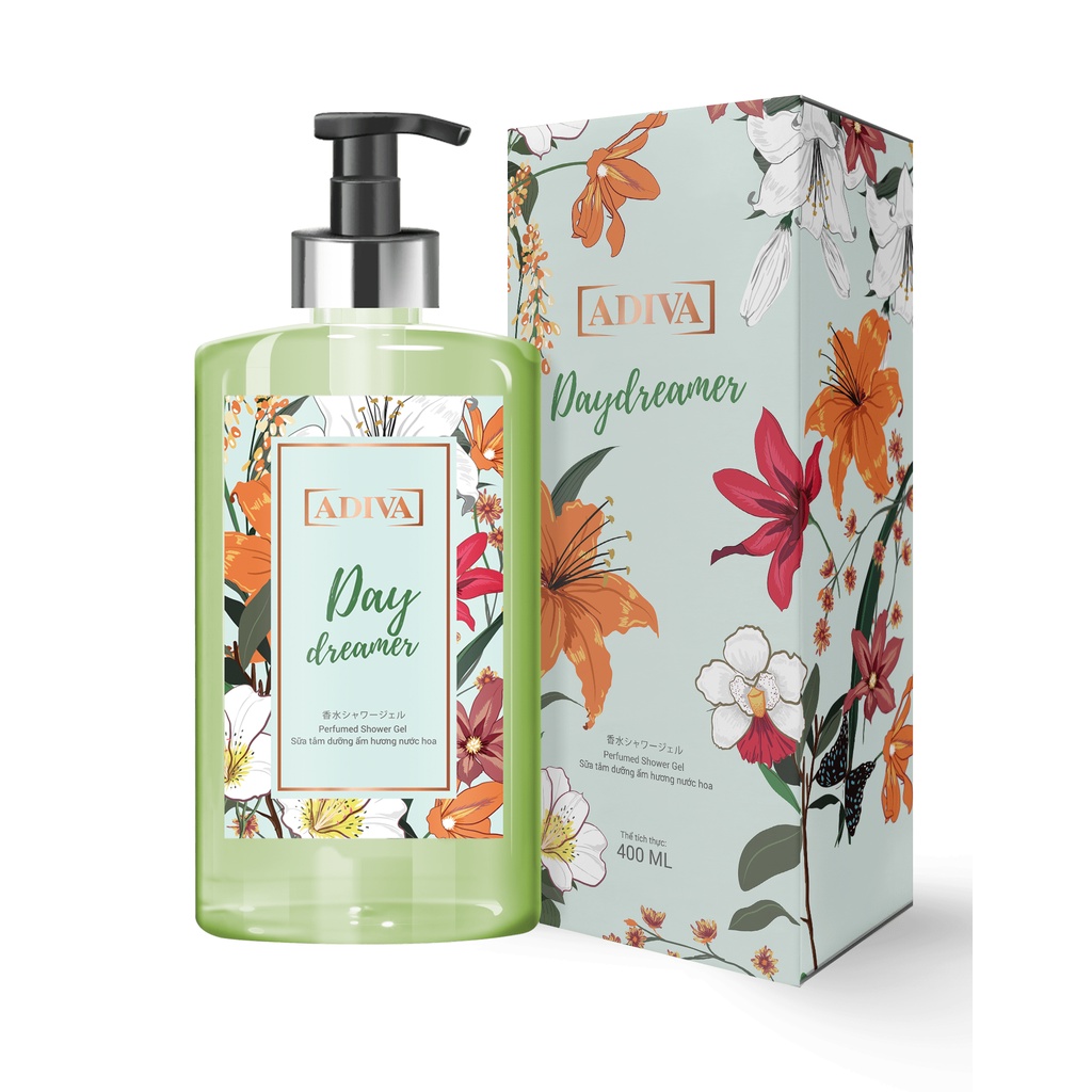 Sữa Tắm Dưỡng Ẩm Hương Nước Hoa ADIVA Day Dreamer 400ml Tặng 1 Hộp  Cùng Loại