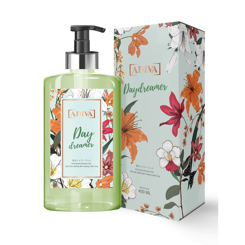 2 Hộp Sữa Tắm Dưỡng Ẩm Hương Nước Hoa ADIVA Day Dreamer 400ml Tặng 1 chai cùng loại