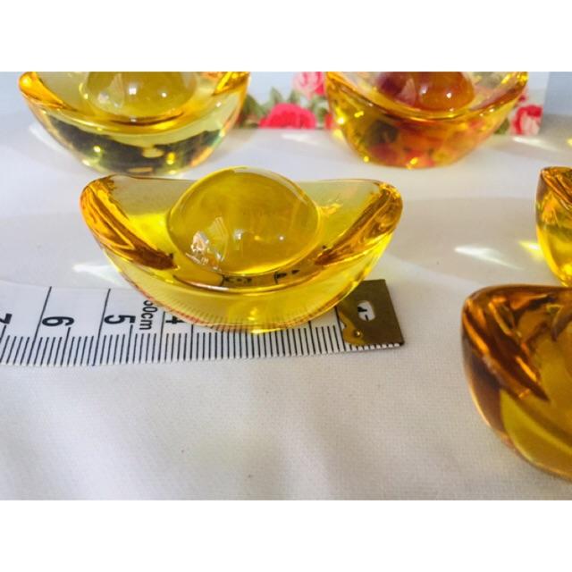 Thỏi vàng lưu ly pha lê 5cm