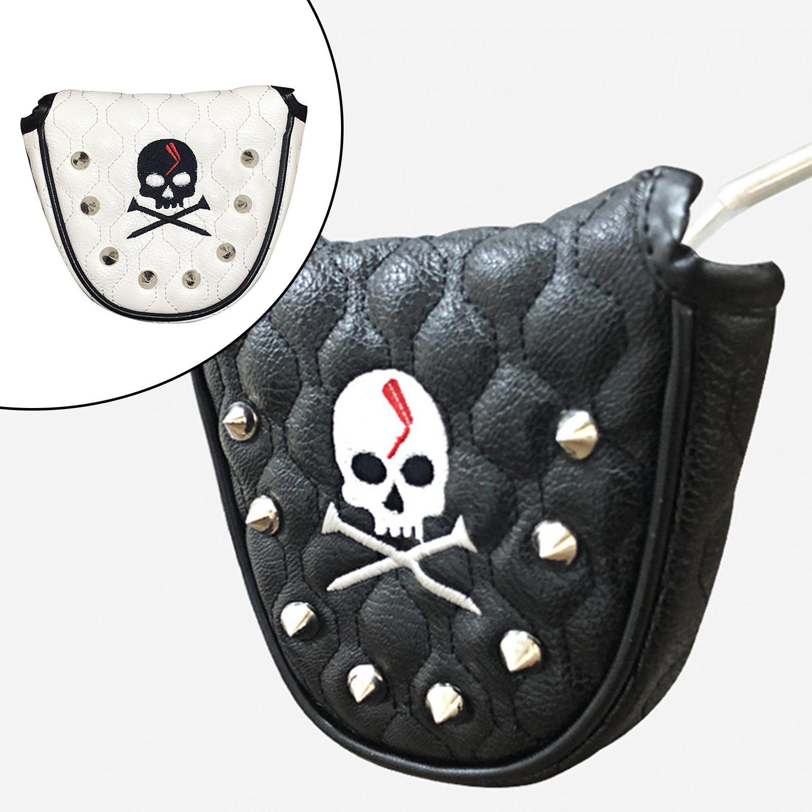 PU Golf Mallet Putter Head Cover Embroidery Headcover