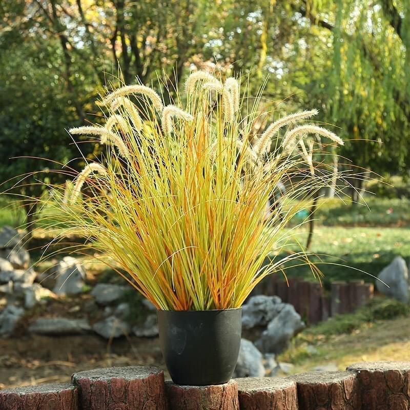 Cây giả decor cành cỏ lau giả cao cấp