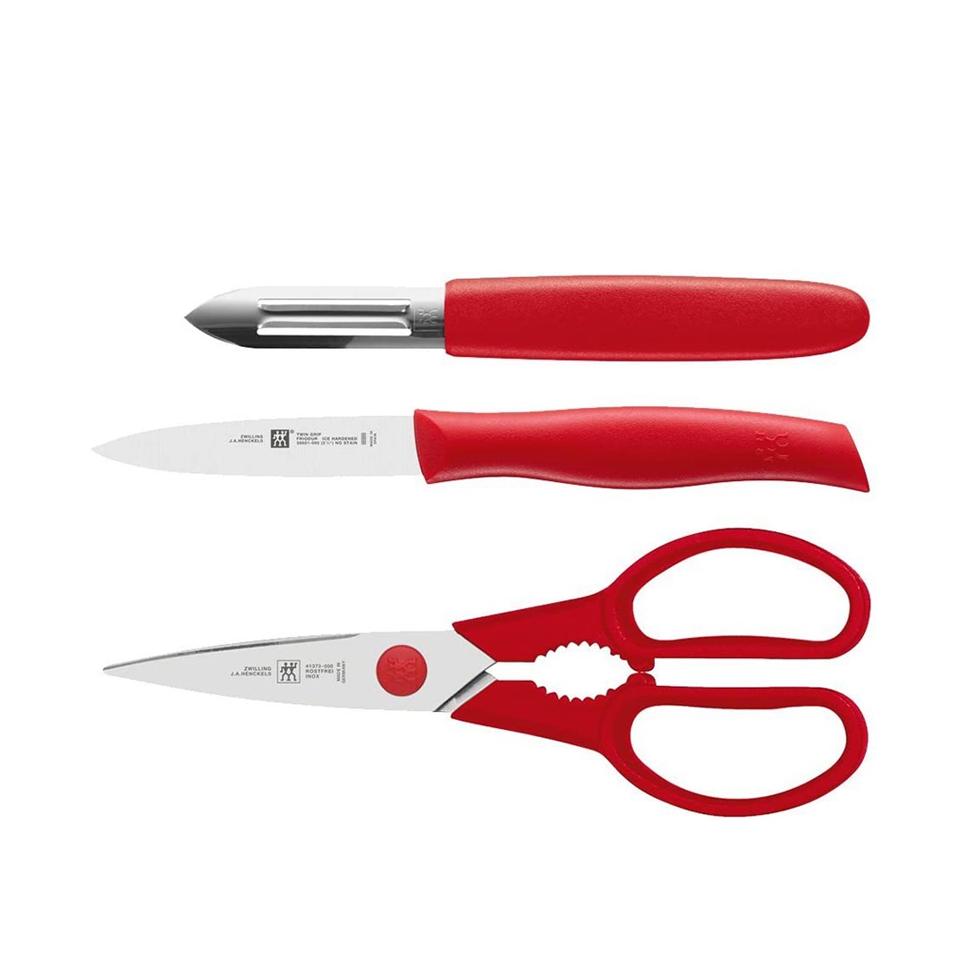 Set dao nhỏ + kéo + dao nạo Zwilling Knife set 3P TW Grip 38157-001-0 - hàng chính hãng