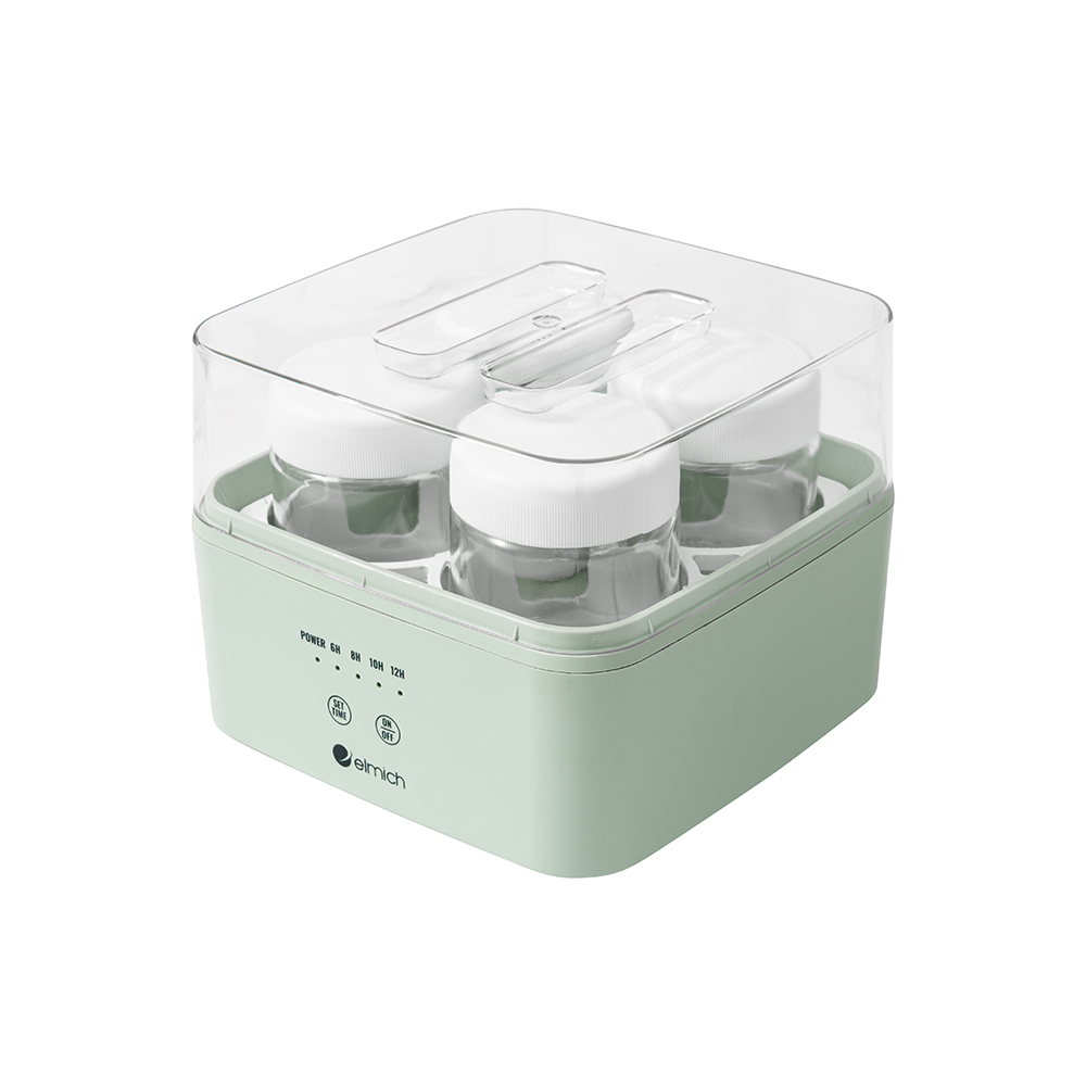 Máy Làm Sữa Chua Elmich YME0297 8W, Hàng Chính Hãng, Cảm Ứng Điện Tử, 4 Hũ Thủy Tinh 200ml - JoyMall