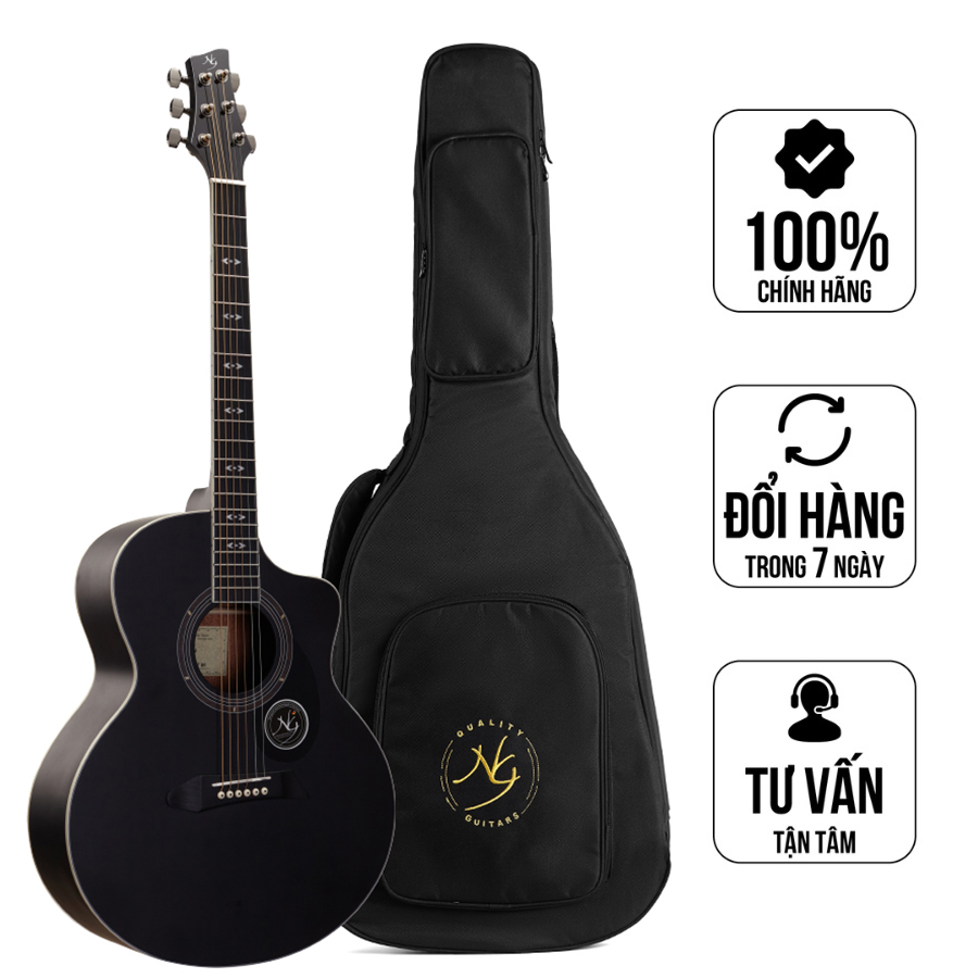 Đàn Guitar Acoustic Notherly Gale Star Chính Hãng ( Solid Top) - Tăng Kèm Bao Đàn Chính Hãng 6 Lớp , Capo, Pick, Ty Chỉnh Cần