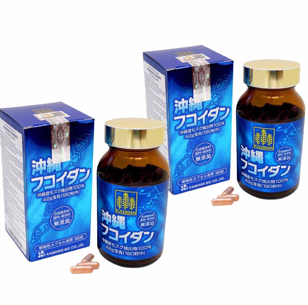 Combo 2 Hộp Okinawa Fucoidan Kanehide Bio Của Nhật Bản (180 Viên x2) Phòng Và Hỗ Trợ Ức Chế Tăng Trưởng Tế Bào Ung Thư, Nâng Cao Đề Kháng, Hệ Miễn Dịch Cho Cơ Thể.