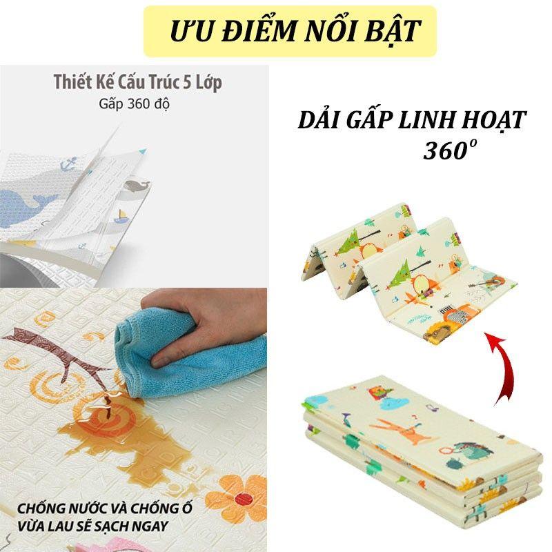 Thảm xốp lót sàn cho bé xpe có thể gấp gọn , 2 mặt chống trơn