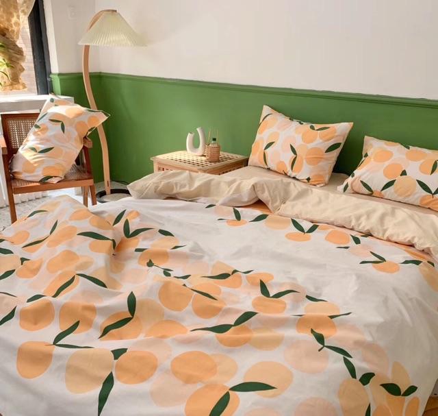 Set Cotton Living Hàng Nhập Khẩu Cao Cấp 100% cotton Trái Cam Vàng Trong BST HELLO SUMMER