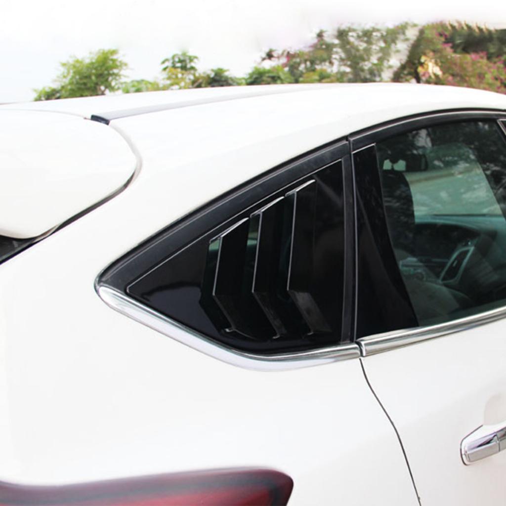 Pair Car Window Blinds Side Trim Decoration for Ford Focus ST RS MK3 2012-18