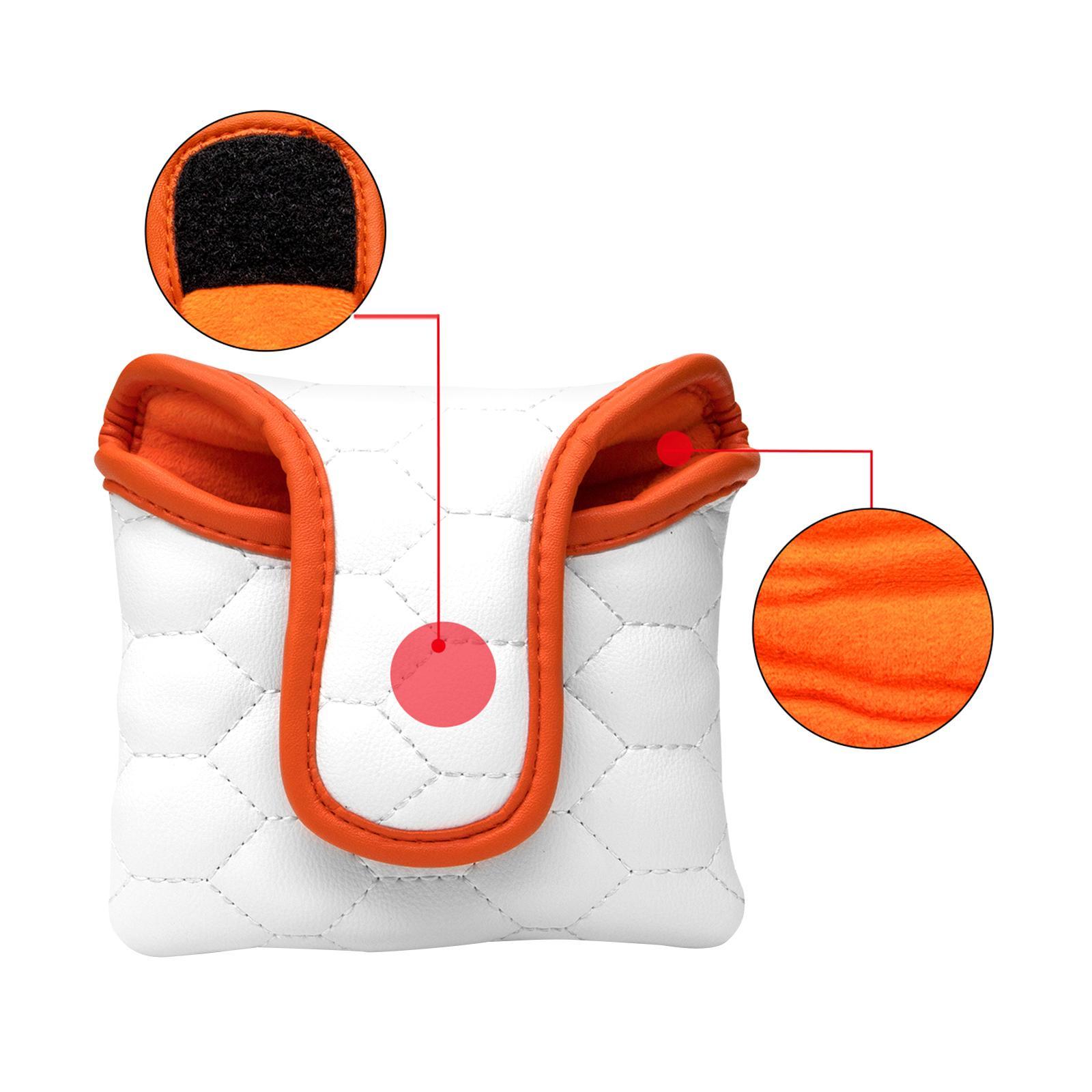 Durable Golf Club Headcover Sleeve PU Leather Golf Mallet Putter Head Cover