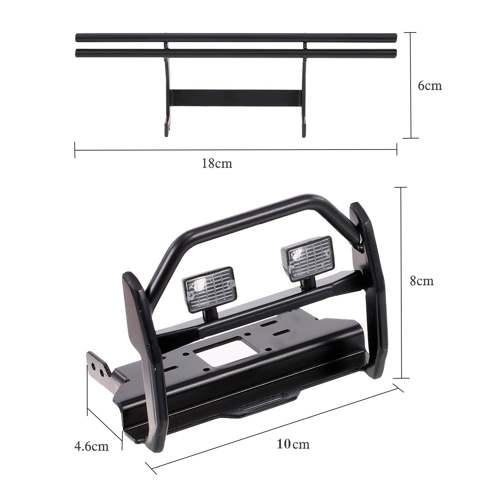 Bộ chống va chạm bằng kim loại cho ô tô RC và sau ô tô tương thích với ô tô RC TRX-4 TRX-6 4X4 6X6 G63 G500