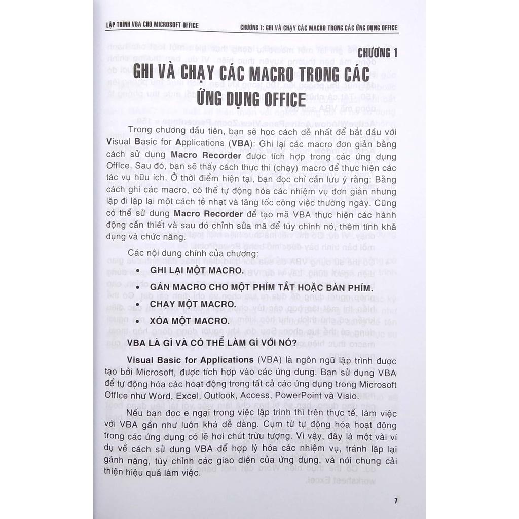 Lập Trình VBA Cho Microsoft Office (Dùng Cho Các Phiên Bản 2021 - 2019 - 2016)