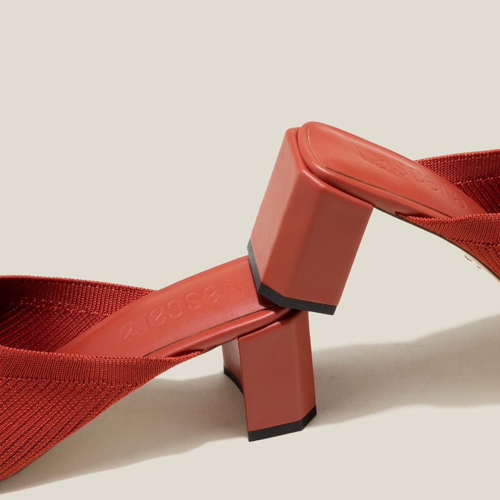 Vascara Guốc Mules Vải Knit - GNN 0203