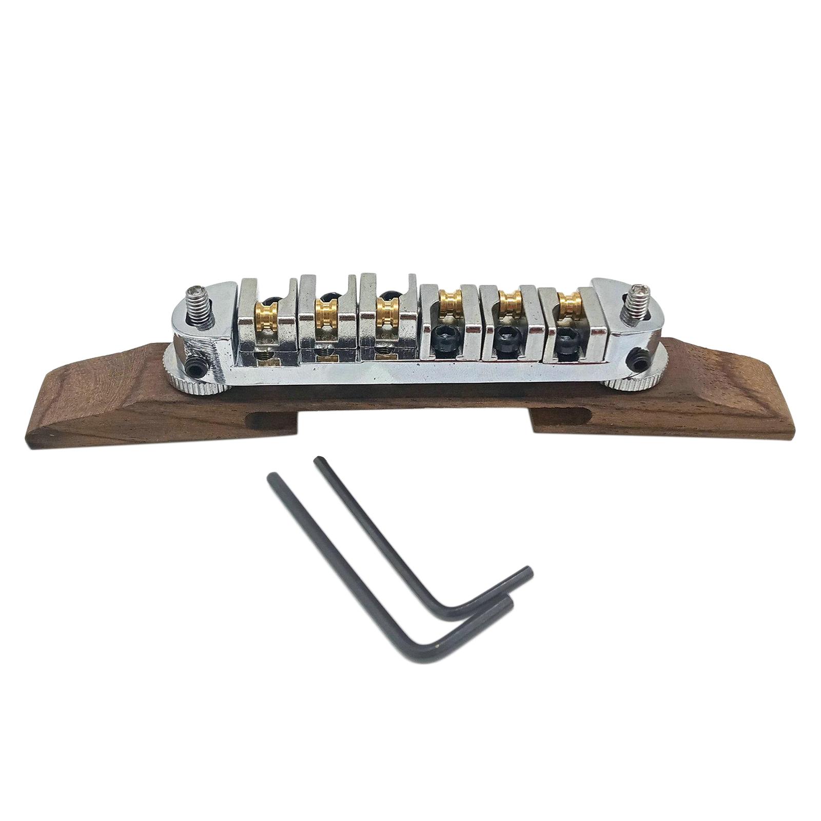 Bridge Roller Saddles with Archtop Rosewood Base Jazz Guitar Parts