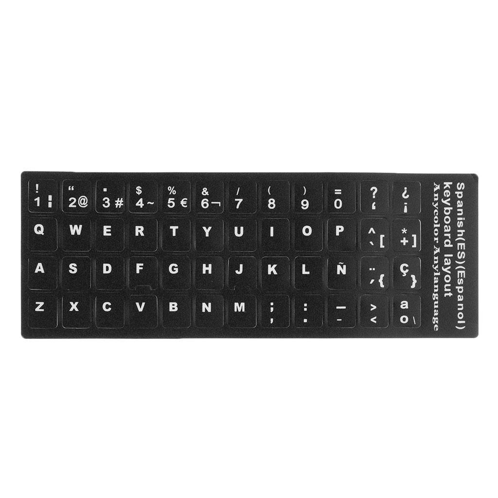 3xSpanish Letter Waterproof Super Durable Keyboard Skin Sticker Cover for PC
