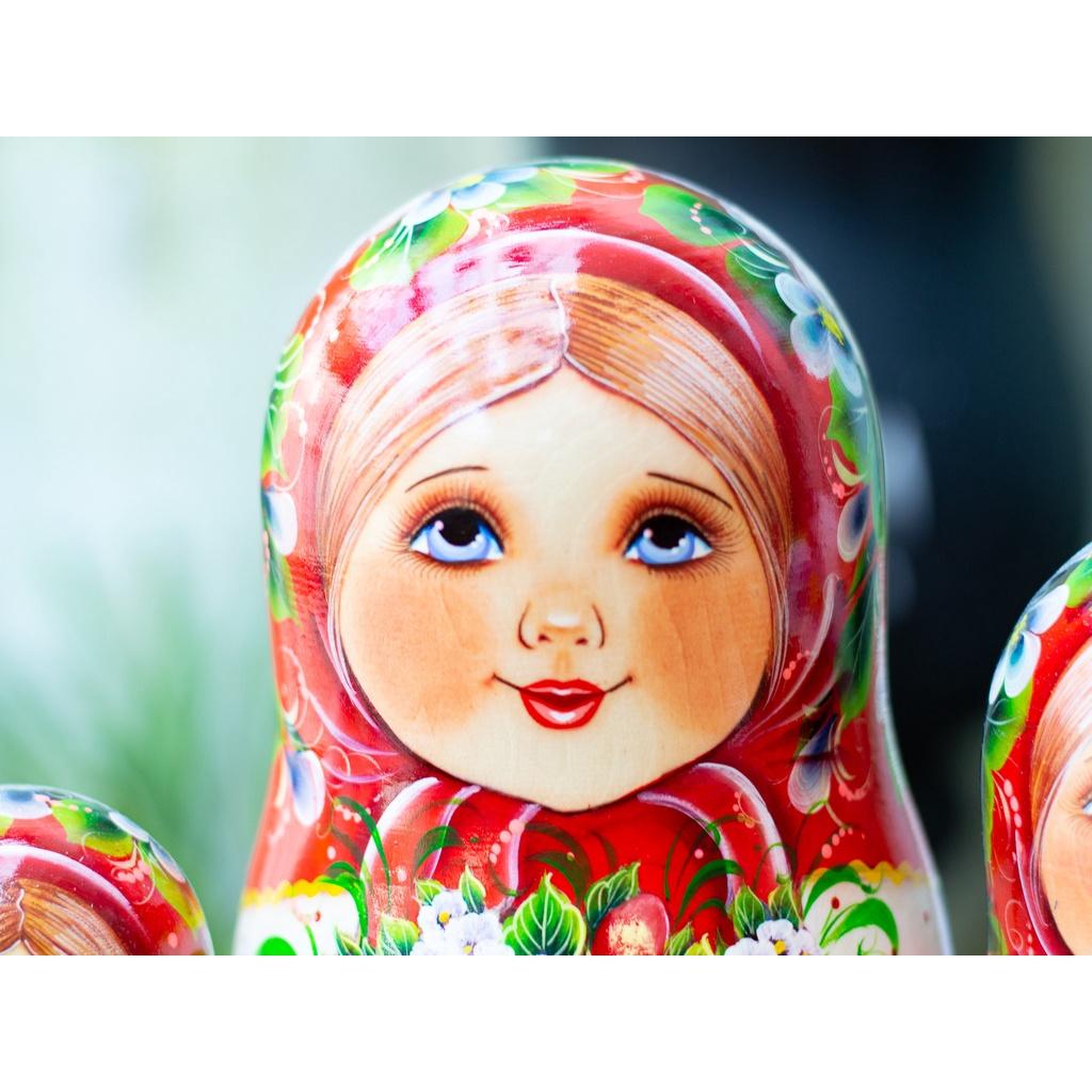 BỘ BÚP BÊ NGA MATRYOSHKA "CÔ BÉ KATIA ÔM HOA" 10 LỚP SIZE LỚN 28CM CỰC DỄ THƯƠNG GIÁ ƯU ĐÃI