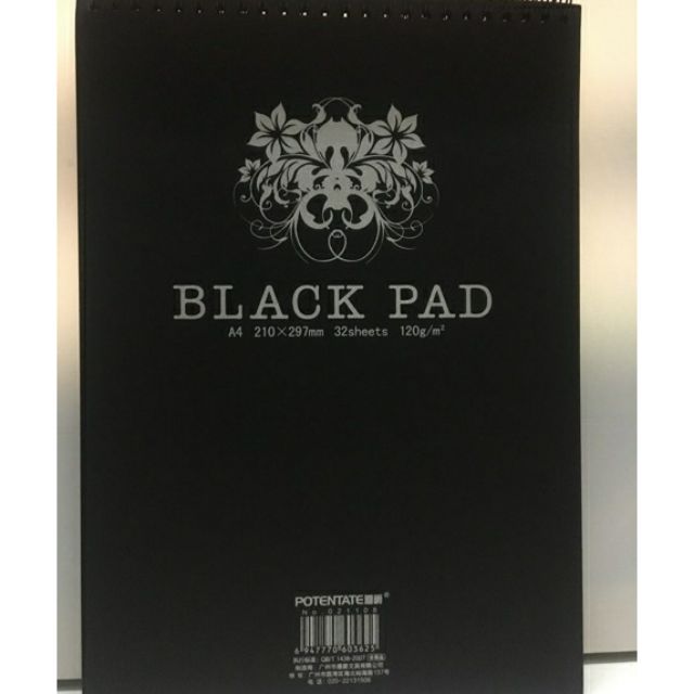 SỔ VẼ GIẤY ĐEN A4 BLACK PAD