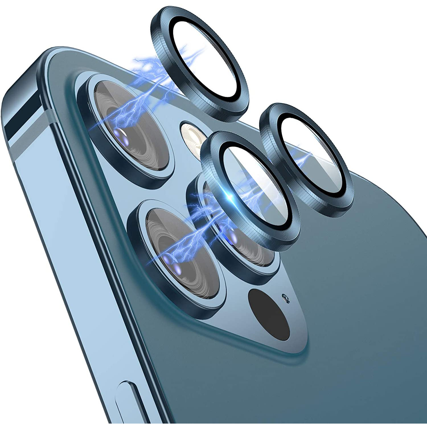 Bộ miếng dán kính cường lực bảo vệ Camera dành cho iPhone 12 Pro / iPhone 11 Pro / 11 Pro Max  hiệu Wiwu Guard Lens Ring mang  lại khả năng chụp hình sắc nét full HD  - hàng nhập khẩu