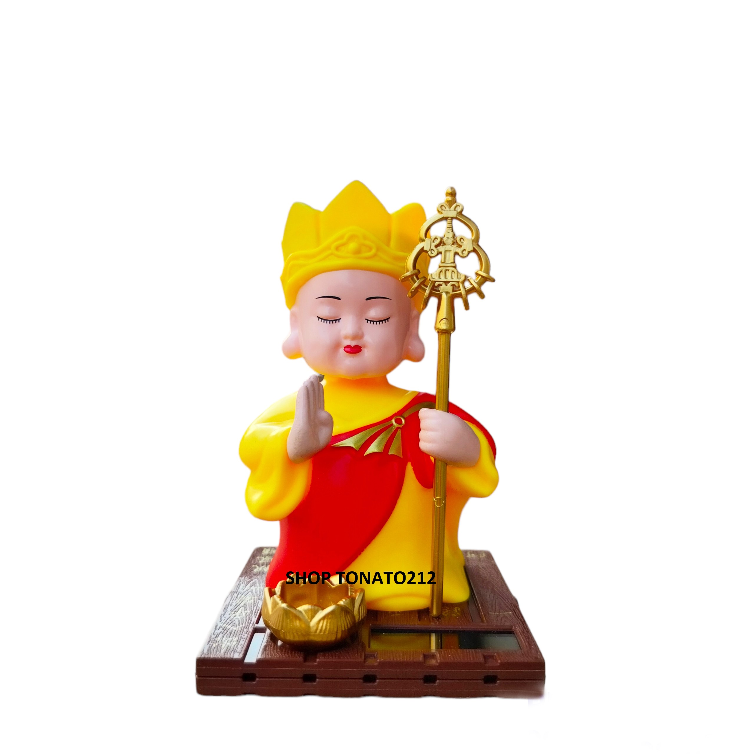 TƯỢNG PHẬT ĐỊA TẠNG NĂNG LƯỢNG MẶT TRỜI GẬT ĐẦU CAO 11.5CM