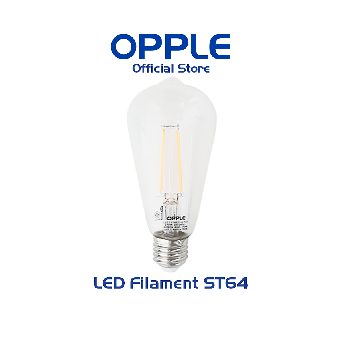 Bóng Đèn LED OPPLE EcoMax Filament ST64 4W - Hiệu Suất Cao - Tiết Kiệm Điện