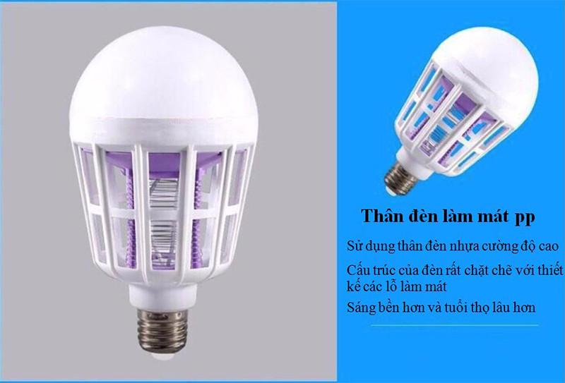 Đèn LED bắt muỗi, bóng đèn  đuổi muỗi, chống côn trùng, đèn ngủ chiếu sáng tiết kiệm điện, kèm lưới diệt muỗi bảo vệ giấc ngủ trẻ em trong gia đình, công suất 9-15-20W HL144