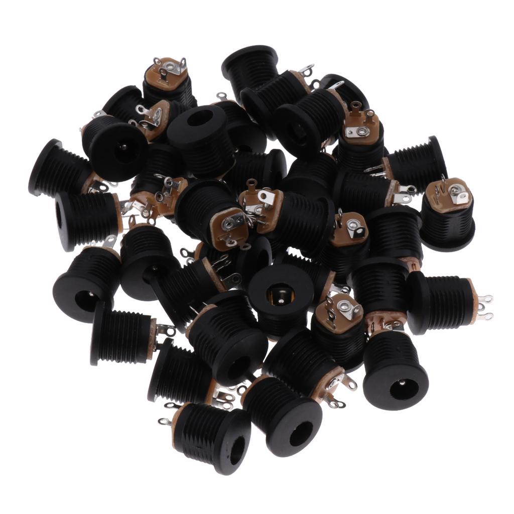50Pack Panel Mount DC022 2.1x5.5mm DC Power Jack Socket AV Plug Connector