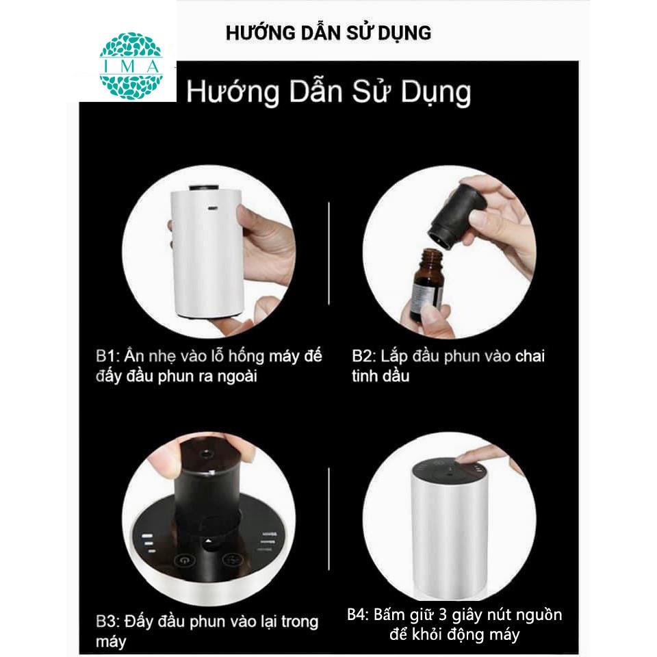 Máy Xông Tinh Dầu Phun Sương Ô Tô Dùng Pin Sạc Phun Tinh Dầu Trực Tiếp Dung Tích 200 ml Khuếch Tán Tinh Dầu