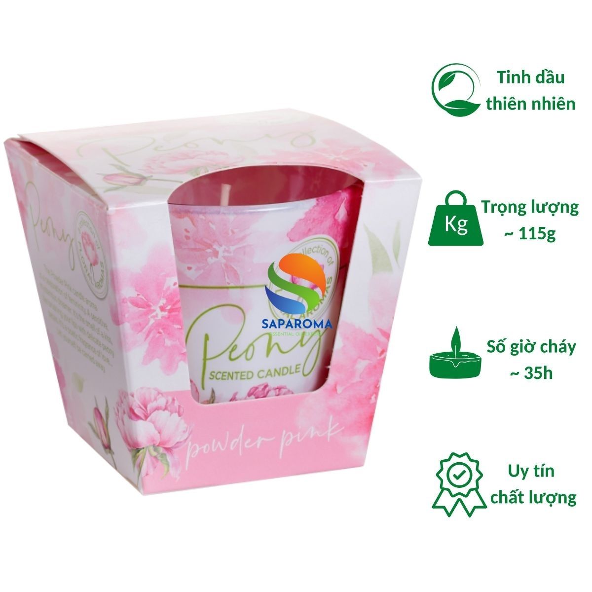 Ly nến thơm tinh dầu Bartek Peony 115g QT4842 - mẫu đơn hoàng gia, nến trang trí, thơm phòng, thư giãn, hỗ trợ khử mùi (giao mẫu ngẫu nhiên)