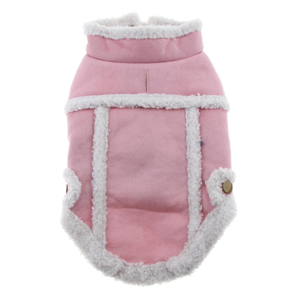Autumn Winter Warm Pet Dog Clothes Plush Collar Coat Pet Vest Clothing
