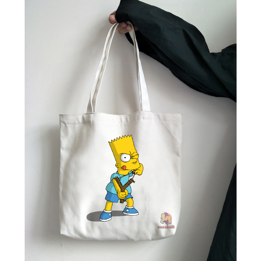 Túi Tote in hình chủ đề Gia đình Simpson