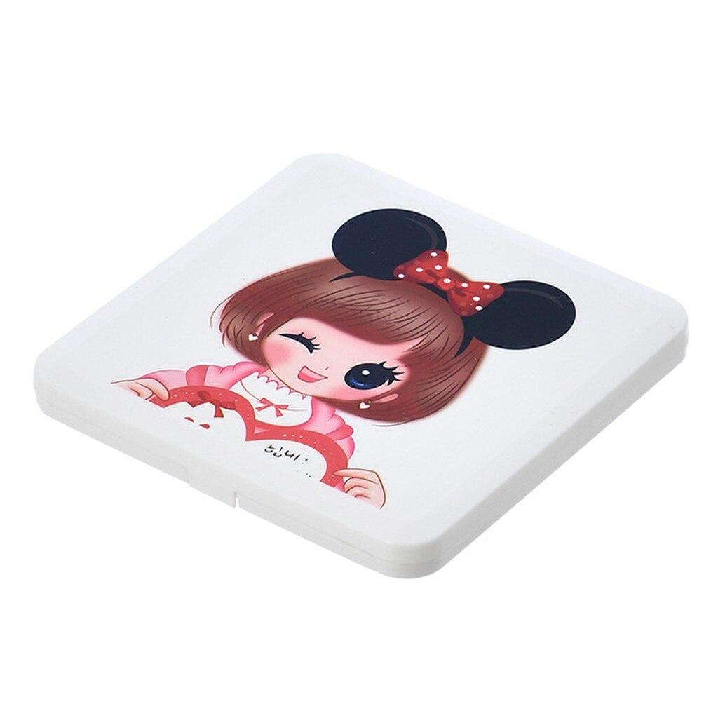 1PC Cute Printed Waterproof Flip Cover Mask Case Disposable Face Mask Storage Case Portable Folder Box Anti-moisture Mask Holder