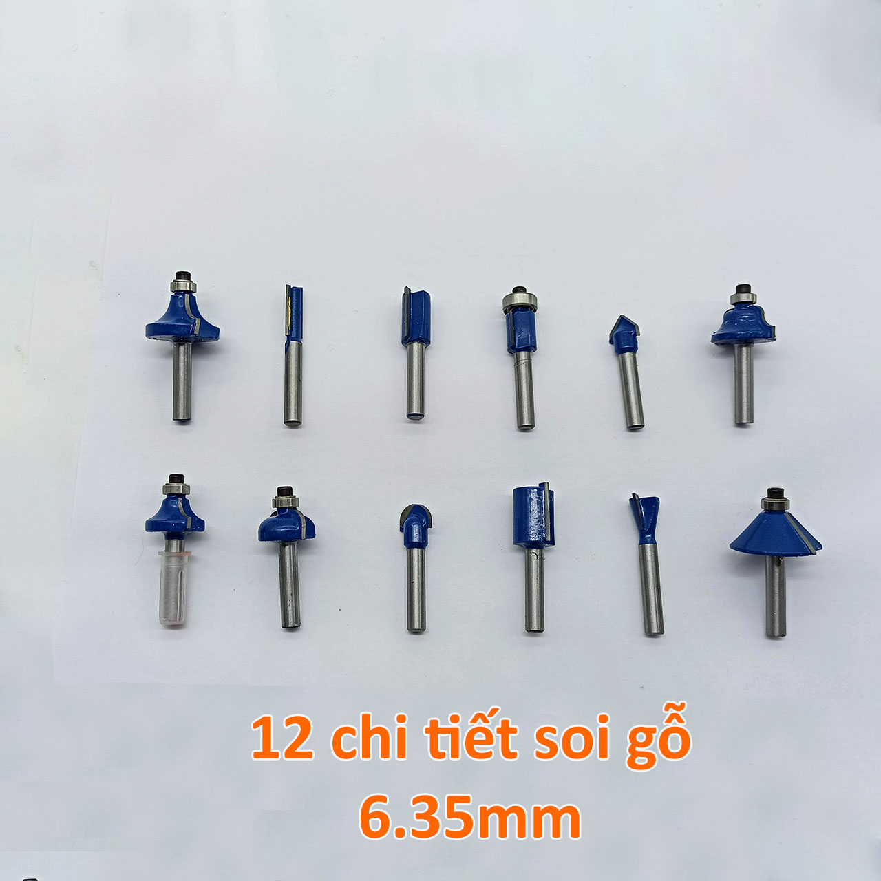 Hộp 12 mũi soi gỗ cốt 6.35mm