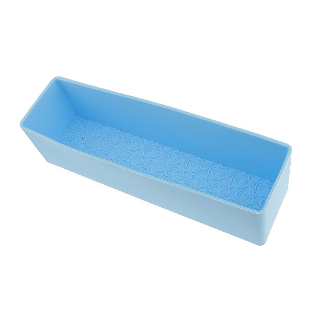 Rose Flower Silicone Cavity DIY Rectangle Soap Mold Cake Chocolate Baking Mold for Homemade Craft