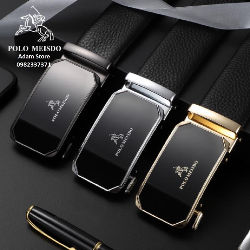 Thắt Lưng Nam Dây Nịt Nam Da Bò Cao Cấp Hàng Hiệu POLO MEISDO Khóa Tự Động