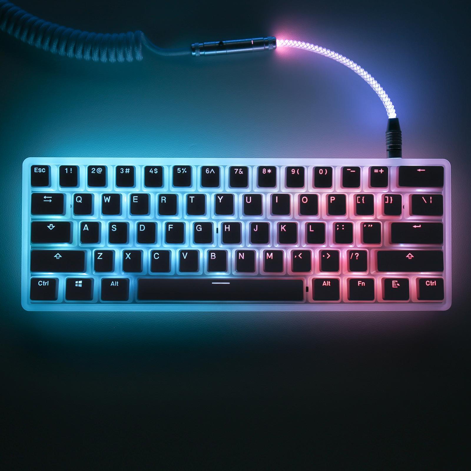 PBT Pudding Keycaps Translucent 108 Keys Keycap Set for Most Mechanical Keyboard PC Gaming