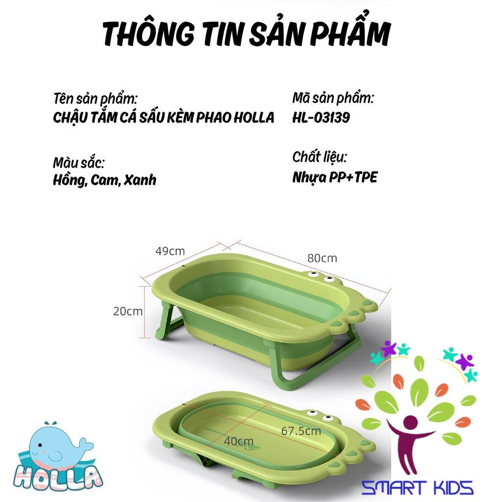 Chậu Tắm Cá Sấu Gấp Gọn Kèm Phao Holla