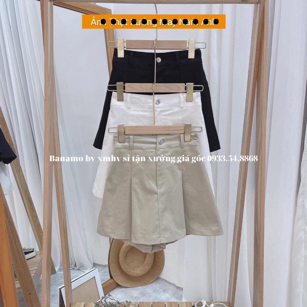 Quần giả váy nữ chất liệu kaki cạp cao lưng thun siêu đẹp siêu xinh 699