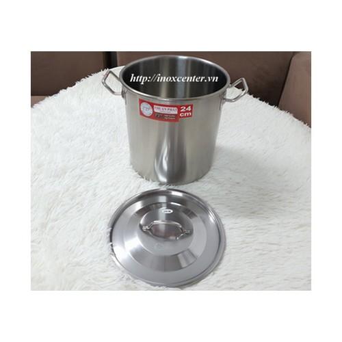 Nồi súp inox 430 - 25 lít/ Kích thước: 32x32 cm - Nồi dung tích lớn đa năng