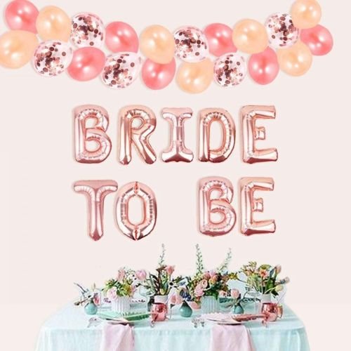 Bộ bóng trang trí tiệc chia tay độc thân chữ Bride To Be màu hồng ctdt04