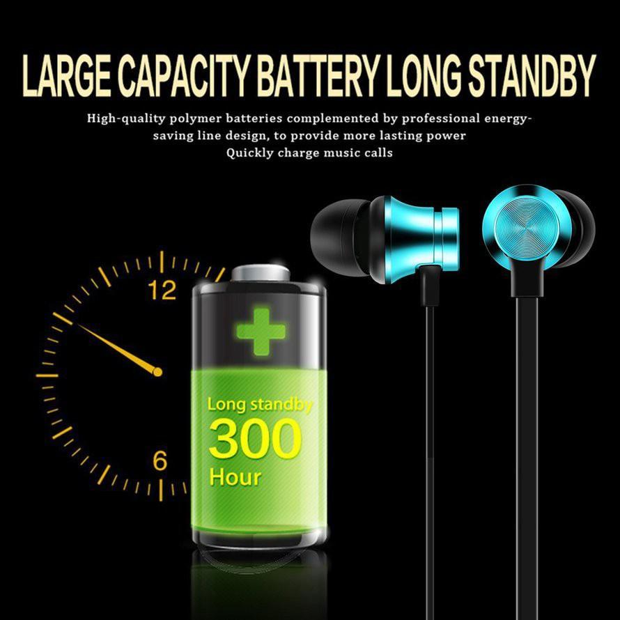 Tai nghe Bluetooth 4.2 cho ĐT in-ear ko dây Xt-11 nam châm dính cho ĐT táo X Android