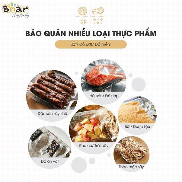 Máy Hút Chân Không Thực Phẩm Bear Hàn Miêng Túi Áp Suất Mạnh - VS-B01V1 - Hàng Chính Hãng Bảo Hành 18 Tháng