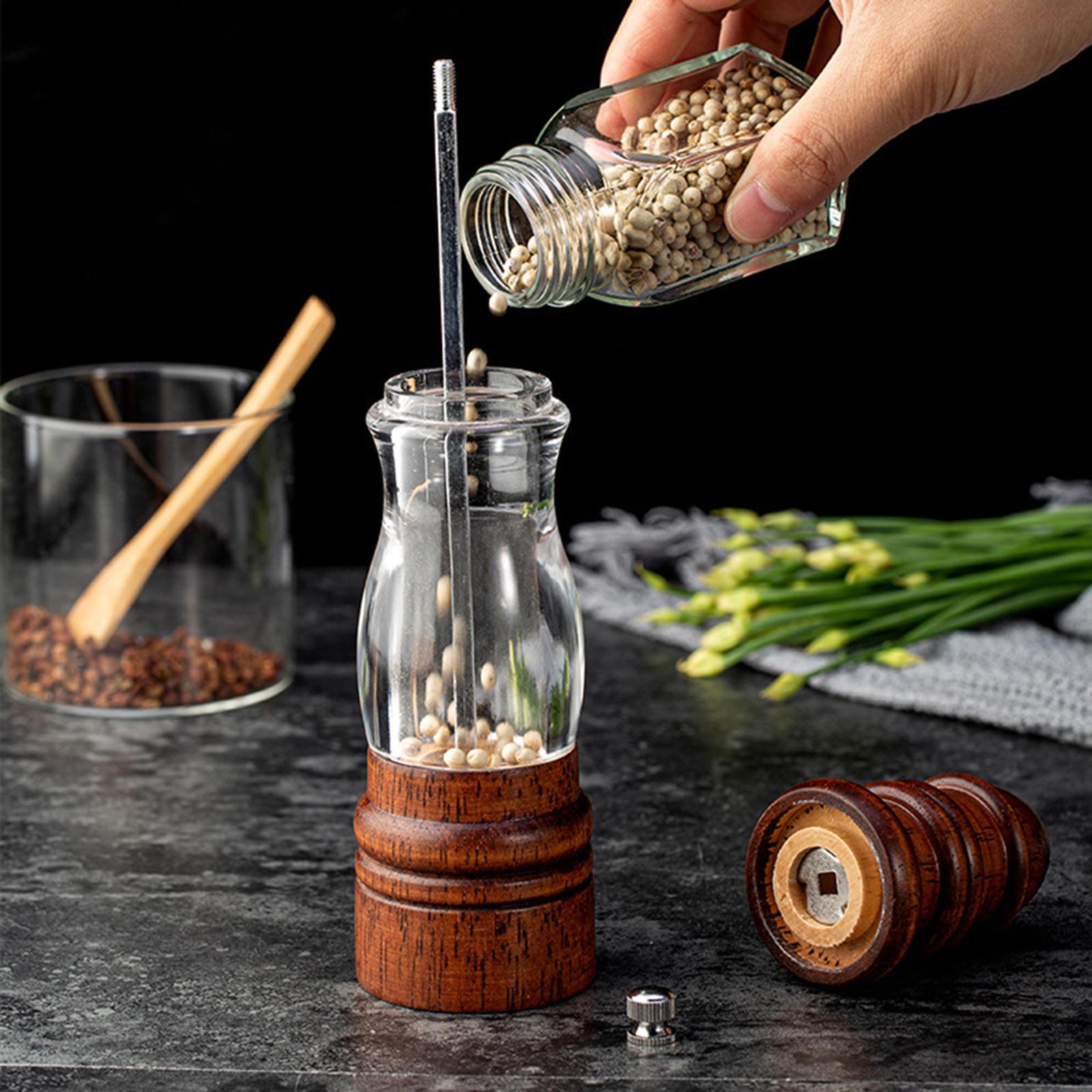 Salt and Pepper Grinder Set Refillable Salt and Pepper Shaker Mill Kit with Adjustable Coarseness Sesame Grinder Tableware Gifts 8.7 Inch Tall 2Pcs