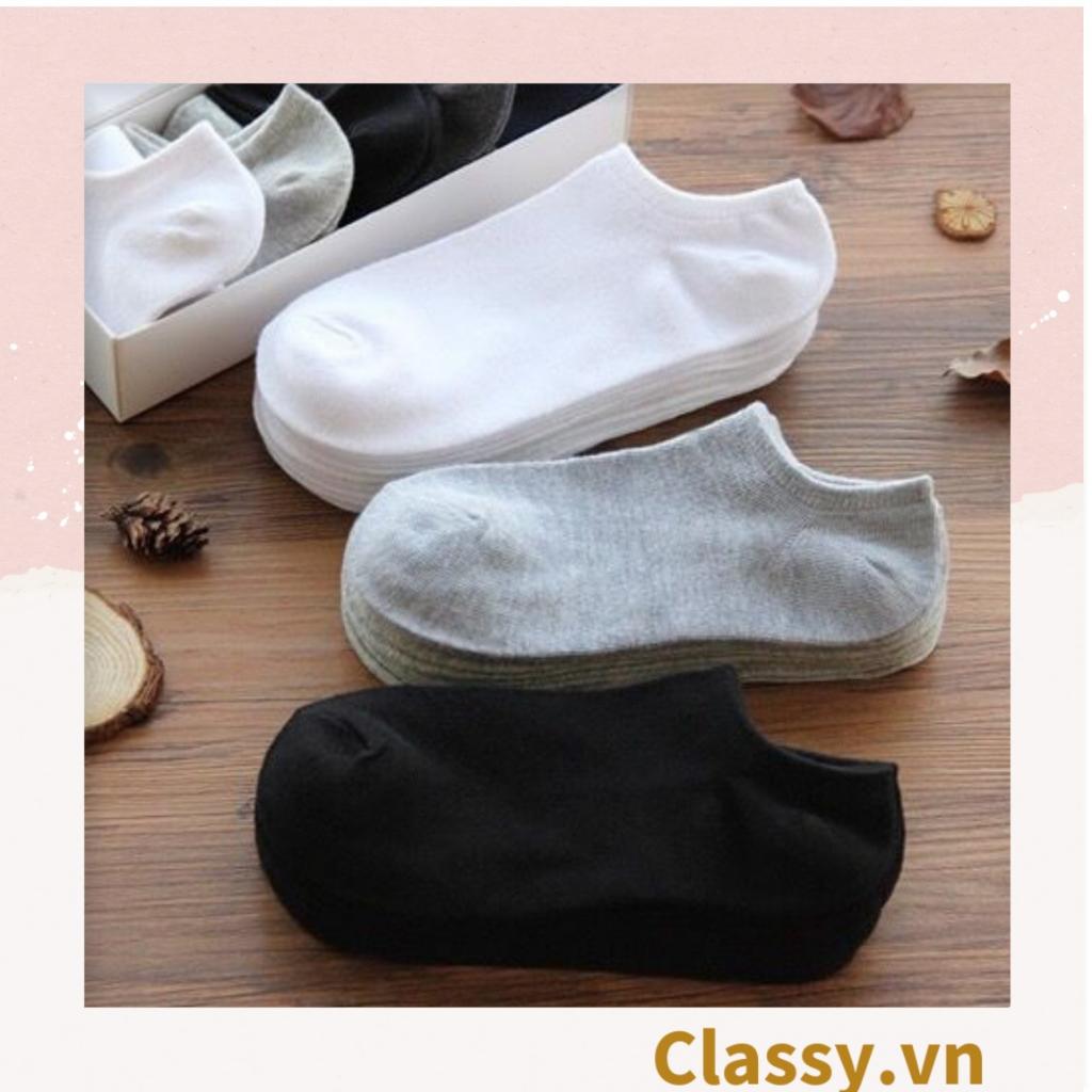 Tất cotton, vớ cotton Classy không cổ, phù hợp nhiều loại giày dép G1407