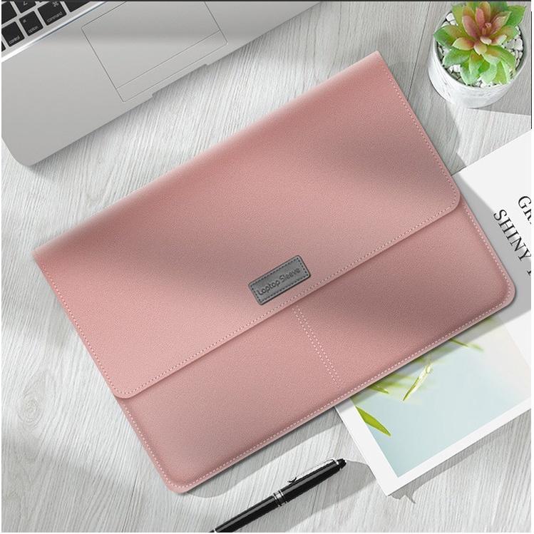 Túi bao da PU đựng Macbook Laptop chống nước chống sốc kèm bao da nhỏ đựng phụ kiện