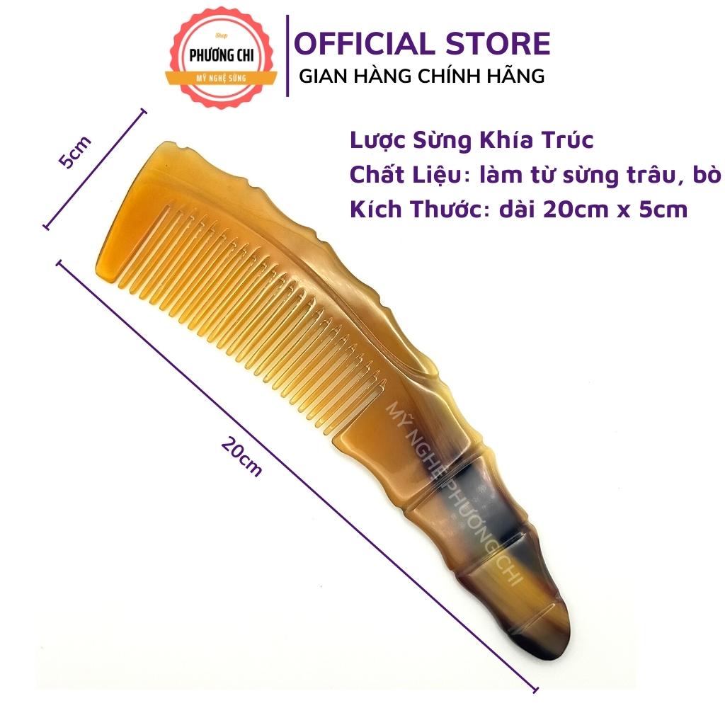 Lược sừng trâu lưỡi niềm khía dài 20cm, lược chải tóc gỡ rối massage đầu | Mỹ Nghệ Phương Chi