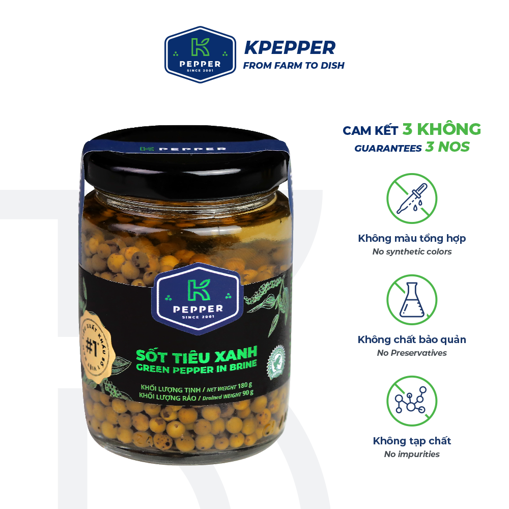 Sốt tiêu xanh ngâm dấm K-Pepper 180g