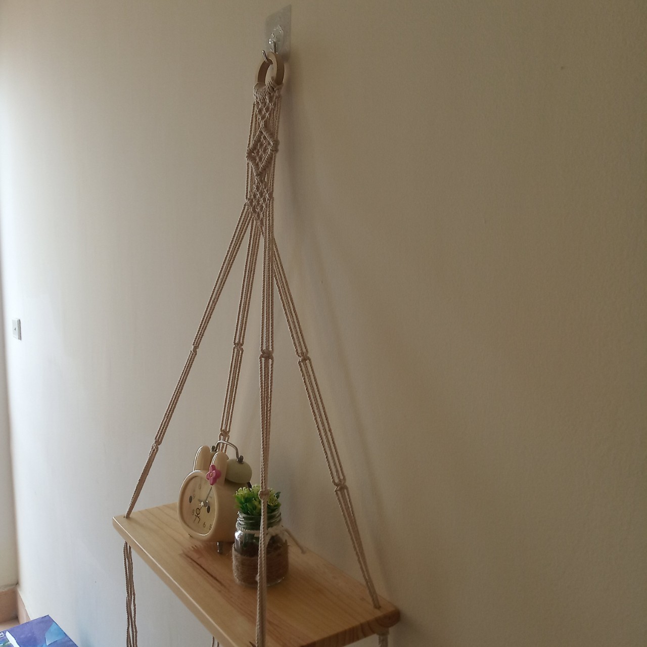 Kệ trang trí kệ treo dây macrame handmade 40x15x70cm