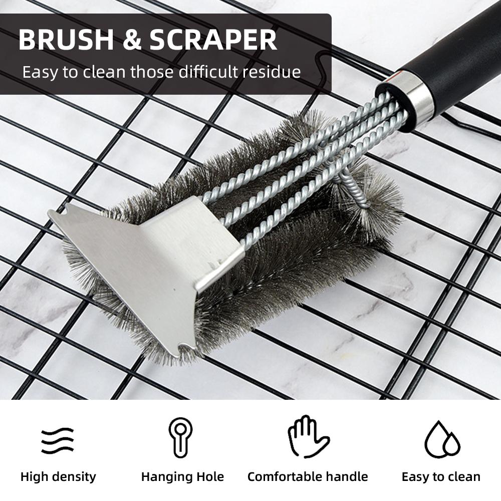 Bàn Chải Vệ Sinh Đồ Nướng Bbq Bằng Thép Không Gỉ