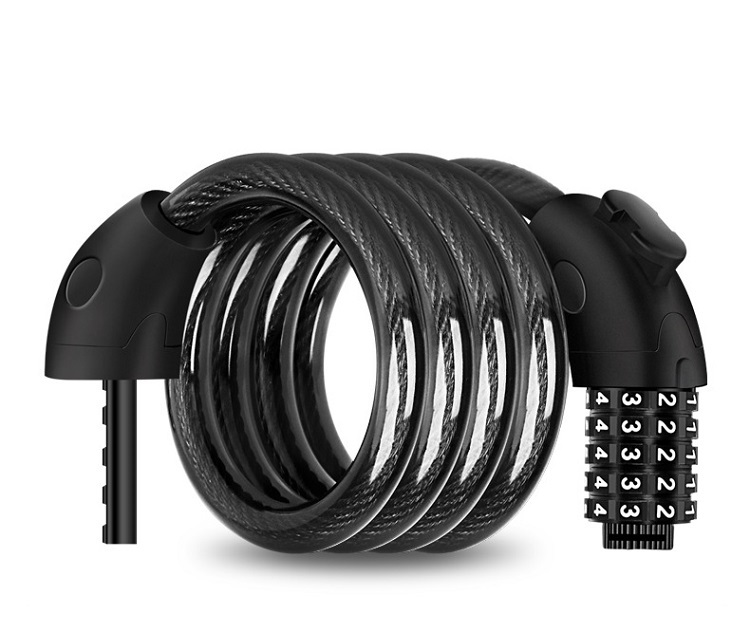 Bộ khóa dây 120cm chống trộm an toàn hiệu quả bằng thép và nhựa bền khỏe, chắc chắn đa năng cao cấp