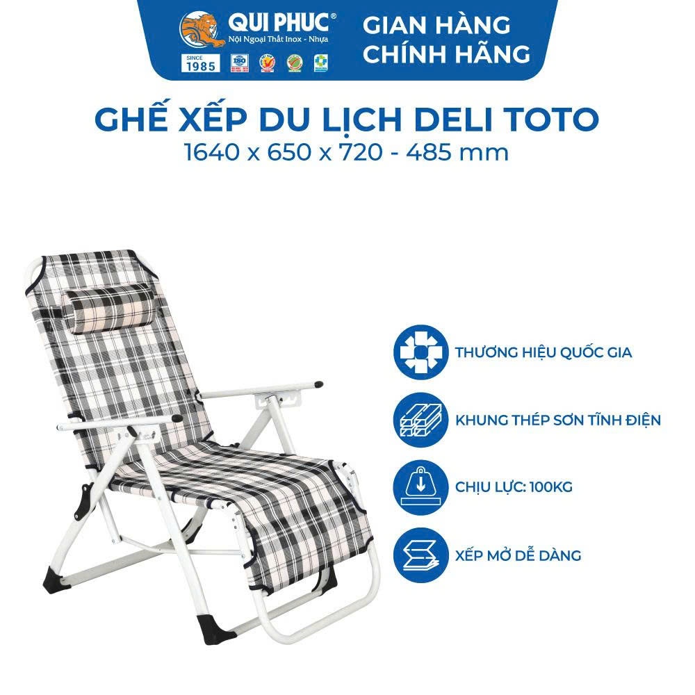 [Chính hãng Qui Phúc] Ghế thư giãn gấp gọn Toto