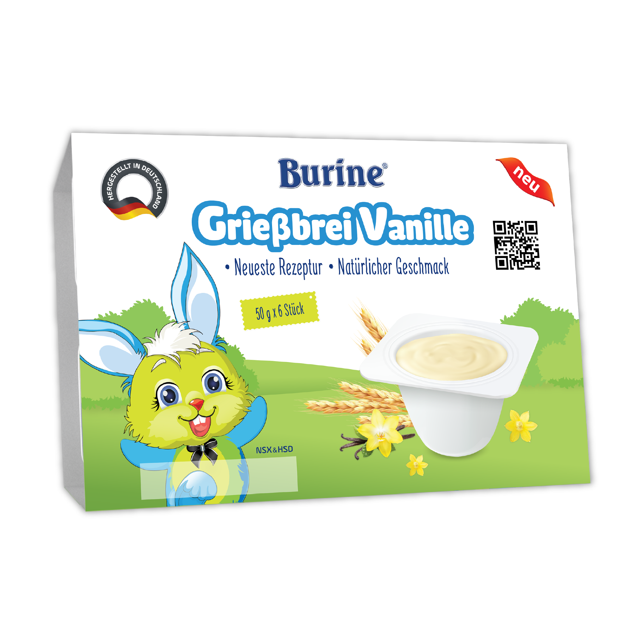 Cháo sữa ăn dặm Burine Vị Vani - Dành cho trẻ từ 6 tháng tuổi